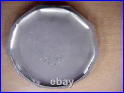 10 Sided Fancy Case & Dial Elgin Pocket Watch 25 Year White Gold / Chain & Knife