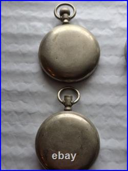10 collection of Antique pocket watch cases and components