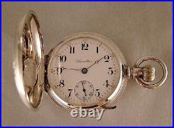 115 YEARS OLD HAMILTON 925 17j COIN SILVER HUNTER CASE SIZE 18s POCKET WATCH
