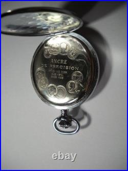 1165L Bailey Banks And Biddle Pocket Watch Works! Watch case 45mm across no dam