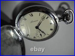 1165L Bailey Banks And Biddle Pocket Watch Works! Watch case 45mm across no dam