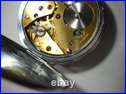 1165L Bailey Banks And Biddle Pocket Watch Works! Watch case 45mm across no dam