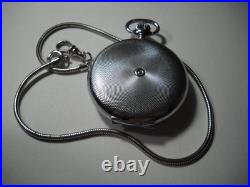 1165L Bailey Banks And Biddle Pocket Watch Works! Watch case 45mm across no dam