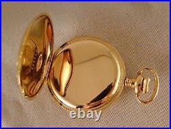 117 YEARS OLD ELGIN 10k GOLD FILLED HUNTER CASE FANCY DIAL GREAT POCKET WATCH