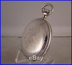 119 Years Old Elgin Coin Silver Hunter Case Great Looking Pocket Watch