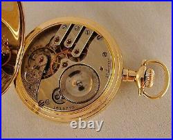 120 YEARS OLD ILLINOIS 17j 14k GOLD FILLED HUNTER CASE 16s POCKET WATCH