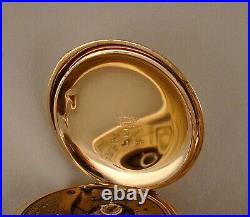 121 YEARS OLD WALTHAM SOL 14k GOLD FILLED HUNTER CASE 18s GREAT POCKET WATCH