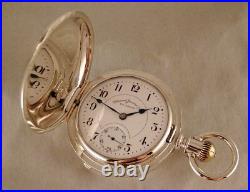 124 YEARS OLD HAMILTON 923 IMPERIAL COIN SILVER HUNTER CASE 18s POCKET WATCH