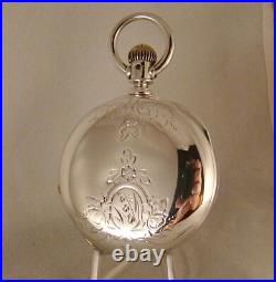124 YEARS OLD HAMILTON 923 IMPERIAL COIN SILVER HUNTER CASE 18s POCKET WATCH