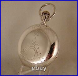 124 YEARS OLD HAMILTON 923 IMPERIAL COIN SILVER HUNTER CASE 18s POCKET WATCH