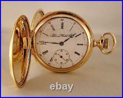 124 YEAR OLD ILLINOIS 17j 14k GOLD FILLED HUNTER CASE 16s GREAT POCKET WATCH