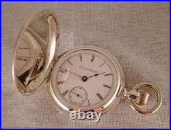 126 YEARS OLD HAMILTON 929 COIN SILVER HUNTER CASE SIZE 18s POCKET WATCH