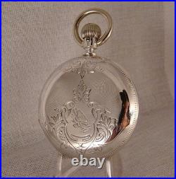 126 YEARS OLD HAMILTON 929 COIN SILVER HUNTER CASE SIZE 18s POCKET WATCH