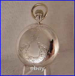 126 YEARS OLD HAMILTON 929 COIN SILVER HUNTER CASE SIZE 18s POCKET WATCH