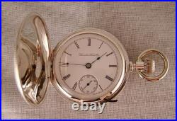 126 YEARS OLD HAMILTON 929 COIN SILVER HUNTER CASE SIZE 18s POCKET WATCH