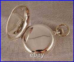 126 YEARS OLD HAMILTON 929 COIN SILVER HUNTER CASE SIZE 18s POCKET WATCH