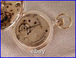 126 YEARS OLD HAMILTON 929 COIN SILVER HUNTER CASE SIZE 18s POCKET WATCH