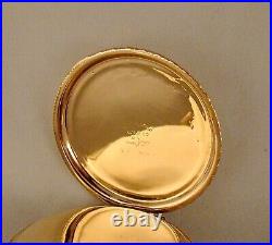 126 YEARS OLD WALTHAM 14k GOLD FILLED HUNTER CASE FANCY DIAL 16s POCKET WATCH