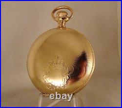 128 YEARS OLD ELGIN 10k GOLD FILLED HUNTER CASE 18s GREAT LOOKING POCKET WATCH