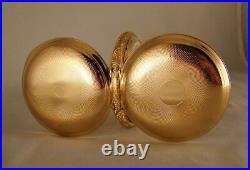 129 YEARS OLD SETH THOMAS 10k GOLD FILLED HUNTER CASE 18s GREAT POCKET WATCH