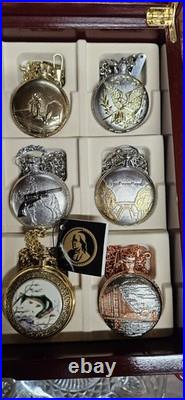 12 Pocket Watches Collection and Display Case