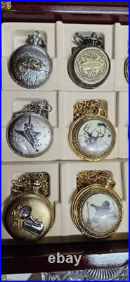 12 Pocket Watches Collection and Display Case