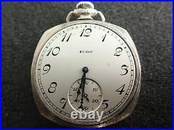 12 Size Elgin O. F. Pocket Watch With Cushion Case Grade 315 Keeping Time