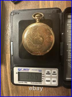 12 Size Hunter Keystone J Boss 14k GF 25yr Guarantee Pocket Watch Case 36 Gram
