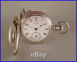 130 YEARS OLD WALTHAM COIN SILVER HUNTER CASE 18s GREAT LOOKING POCKET WATCH