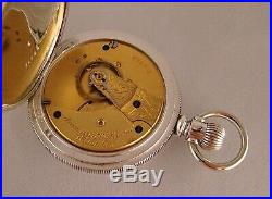 130 YEARS OLD WALTHAM COIN SILVER HUNTER CASE 18s GREAT LOOKING POCKET WATCH