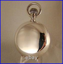 137 YEAR OLD ELGIN H. H. TAYLOR 15j SOLID COIN SILVER HUNTER CASE POCKET WATCH