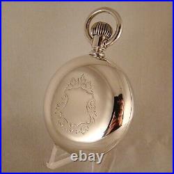 137 YEAR OLD ELGIN H. H. TAYLOR 15j SOLID COIN SILVER HUNTER CASE POCKET WATCH