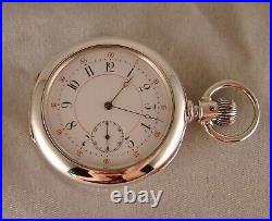 138 YEARS OLD ELGIN 15j COIN SILVER MUCKLE CASE 16s GREAT LOOKING POCKET WATCH