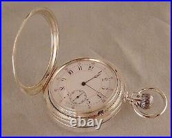 138 YEARS OLD ELGIN 15j COIN SILVER MUCKLE CASE 16s GREAT LOOKING POCKET WATCH
