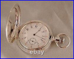 138 YEARS OLD ELGIN 15j COIN SILVER MUCKLE CASE 16s GREAT LOOKING POCKET WATCH
