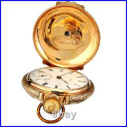 14K Multicolor Gold Stag Hunter Case Waltham P. S. Bartlett Pocket Watch CA1884