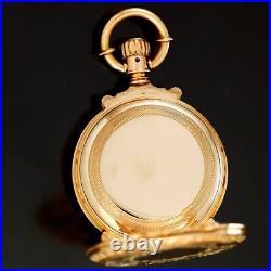 14K Rose Gold Box Hinge Case Elgin Pocket Watch Antique CA1867