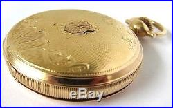 14K Solid Gold WALTHAM Pocket Watch S16,17J, Hunter Case, 85.7 Grams, RUN