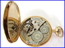 14K Solid Gold WALTHAM Pocket Watch S16,17J, Hunter Case, 85.7 Grams, RUN