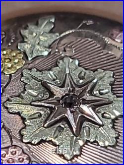 14K Solid Tricolor Gold & Diamond Custom Case ELGIN Hunter Pocket WATCH Wadswort