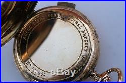 14K solid gold hunter case 1/4 repeater pocketwatch