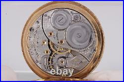 14k Gold Elgin 5443019 Keystone Hunter Case Pocket Watch 1859b