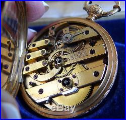 14k Gold Full Case Leon Sichel Chaux-de-Fonds Key Wind Swiss Pocket Watch