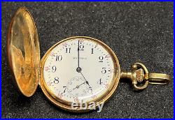14k Gold Hunting Case 15J WALTHAM 1907 Grade 165 0s Pocket Watch pocketwatch VTG