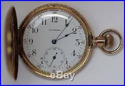14k Yellow Gold 1901 American WALTHAM Watch Co. Hunter Case Pocket Watch