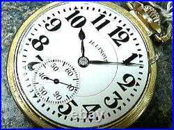 16S Illinois Bunn Special 21j 60hr Pocket Watch Runs FINE Bunn S. Case