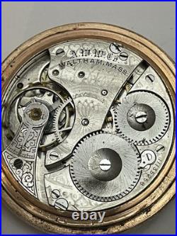 16S Waltham 20 Years Gold Filled Pocket Watch Full Hunter Runs withChain Fob 135g
