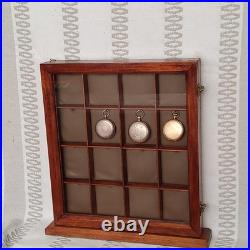16 Compartment Pocket Watch Display Case