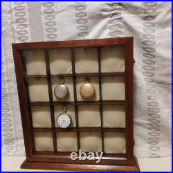 16 Compartment Pocket Watch Display Case