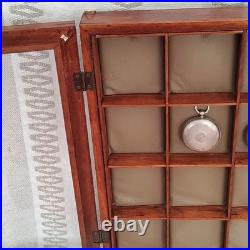 16 Compartment Pocket Watch Display Case